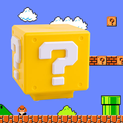 Yellow Question Block Night Light with Coin Sound Effect