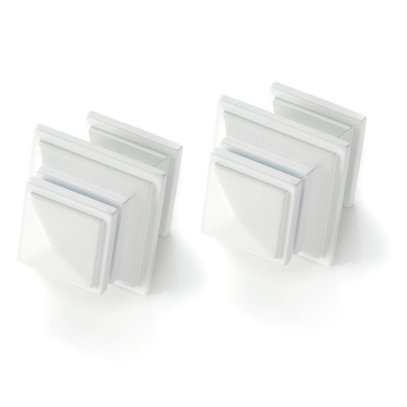 Square Finials, White