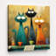 «Coffeehouse Cats», art mural sur toile tendue-1745202178