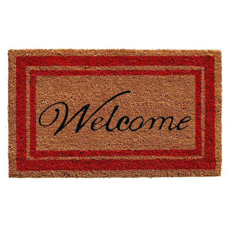 Stender Non-Slip Outdoor Doormat, Rectangle 1'6" x 2'6", Red