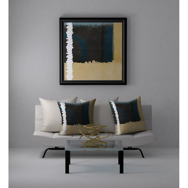 Abstract Throw Pillow, 24" H x 24" W