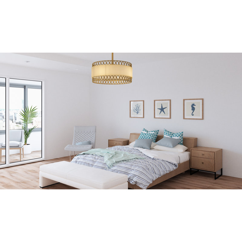 Hann 4-Light Brushed Gold Fan Light