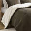 Édredon simple en chenille tricotée gaufrée, 100%, 2 taies décoratives, revers, lavage en machine, teinte brune, rembourrage, lavable assorti, couleur grise