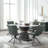 Upholstered Mid-century Modern Swivel Dining Chairs Set of 4-441576895
