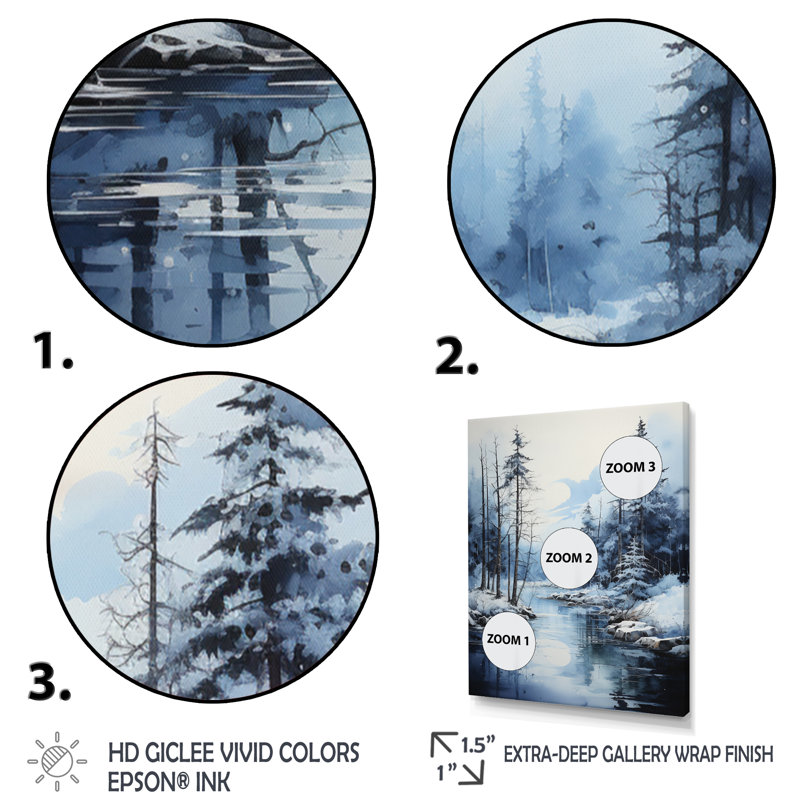 Baylyn Alaska Frozen Reflections II sur impression sur toile, Toile tendue, H 32 po x l 16 po x P 1 po