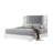 MOON WHITE MARBLE KING BED W/LED