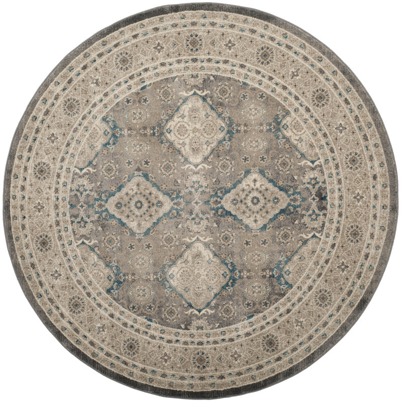 Weiland Sofia Performance Oriental Rug, Round 6'7"