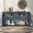 U_STYLE Modern Console Table Sofa Table for Living Room with 4 Drawers and 2 Shelves