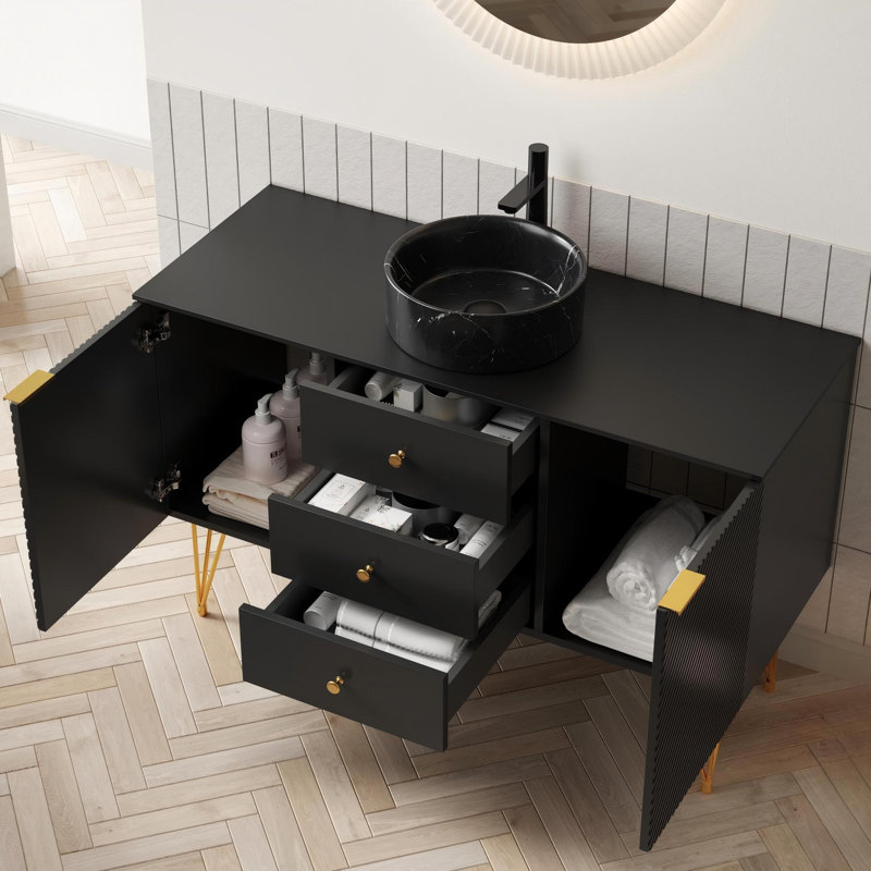 Meuble-lavabo 48 po avec vasque en céramique