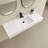 47"  Wall Mounted Bathroom Sink Solid Surface Vessel Sink with Faucet Hole