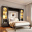 Lit escamotable avec tablettes, tiroirs, bureau et DEL Murphy