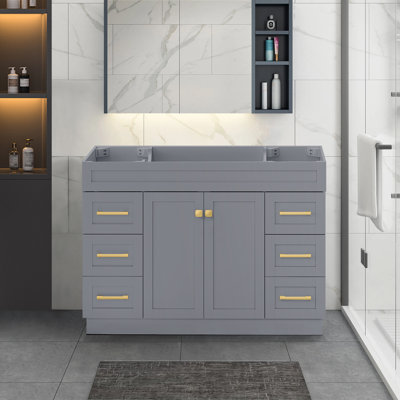 Meuble-lavabo rustique sans contreplaqué 48 po Rustic