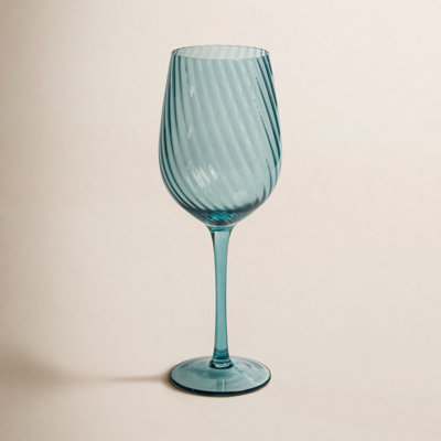 Sesto Optic Swirl White Wine Glasses, Set of 4