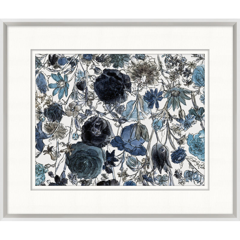 Étude de motif floral 3 - Reproduction de photo encadrée sur papier