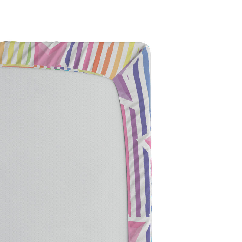 Microfiber Striped Fitted Sheet, Full/Double Fitted Sheet
