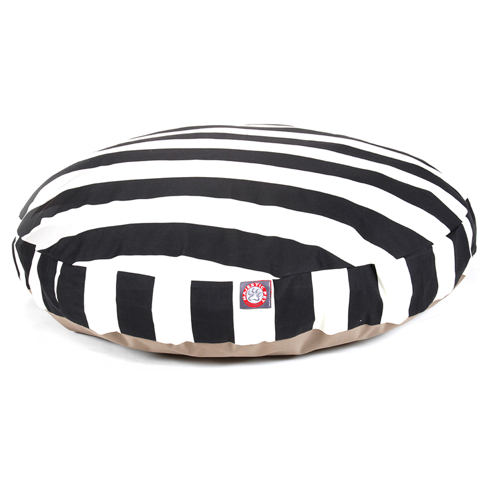 Striped Pillow, Small (30" W x 30" D x 4" H), Black