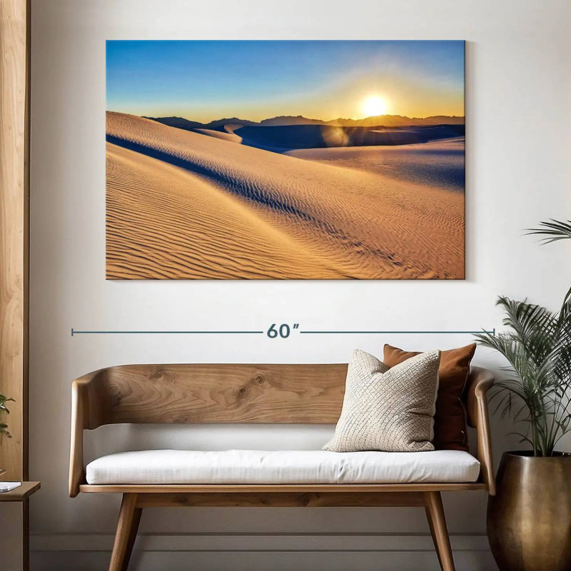 Sable blanc d'Alvord, coucher de soleil, H 34 po x l 51 po