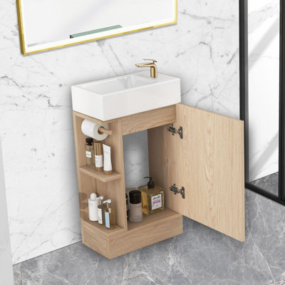 Vallois 18.6'' Single Bathroom Vanity with Ceramic Top