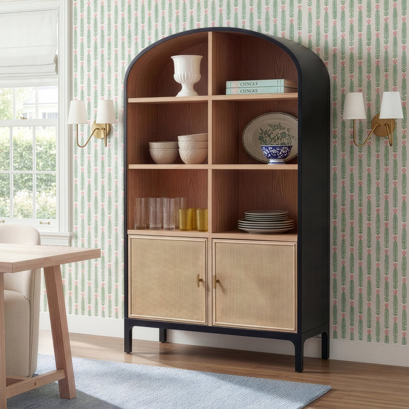 2-Door Wood and Metal Standard Highboard