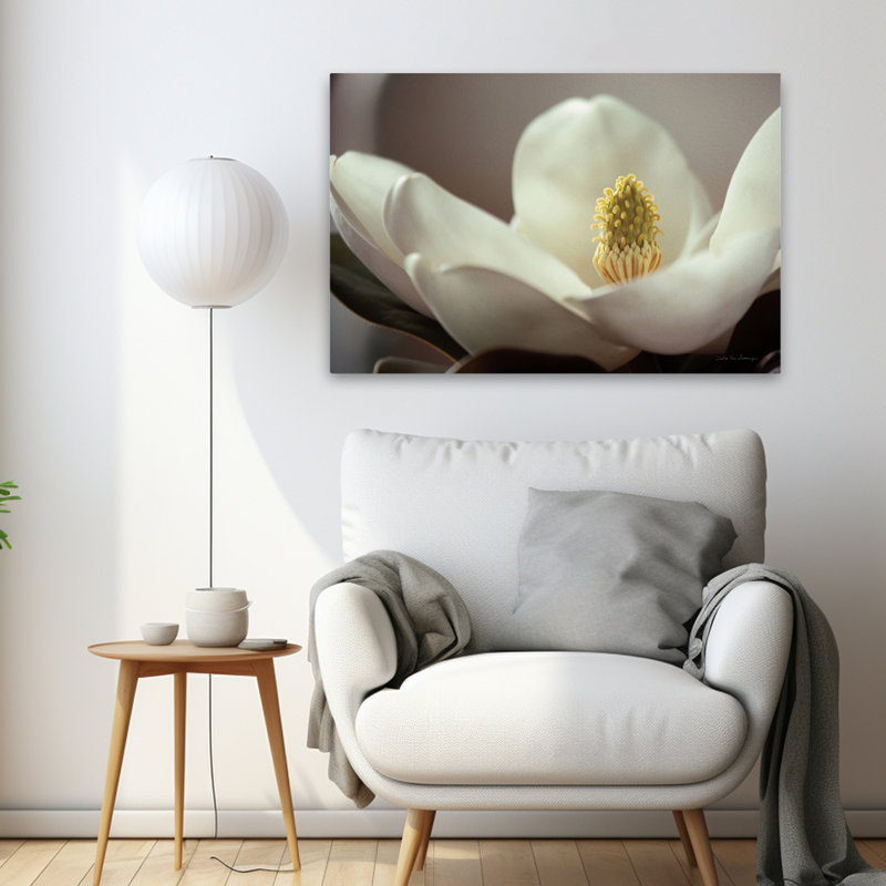 Fleurs florales - détail magnolia II, H 24 po x l 36 po