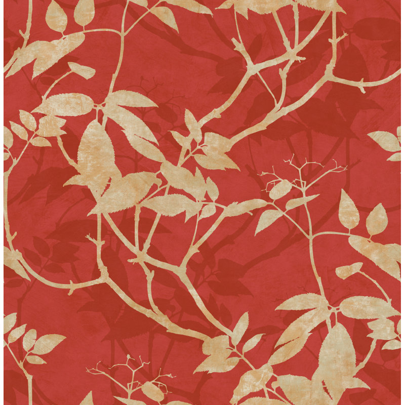 Rouleau de papier peint Myrto Leaf Trail, Ocre clair
