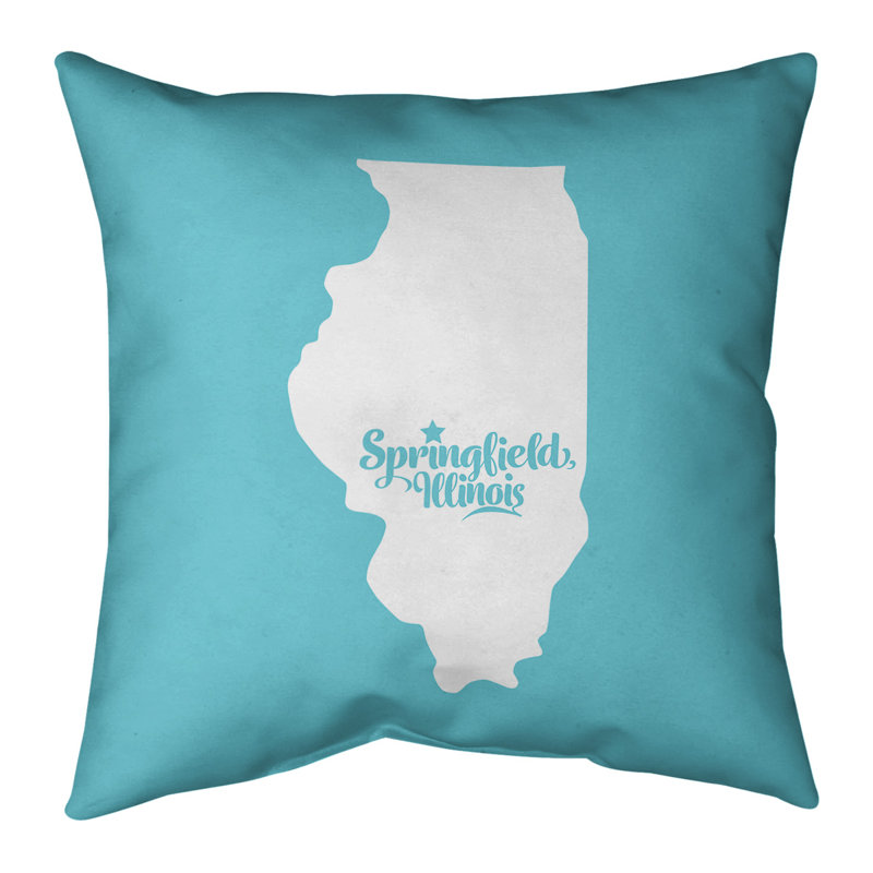 Cotton Reversible Pillow Cover, Springfield, 16" x 16", Teal