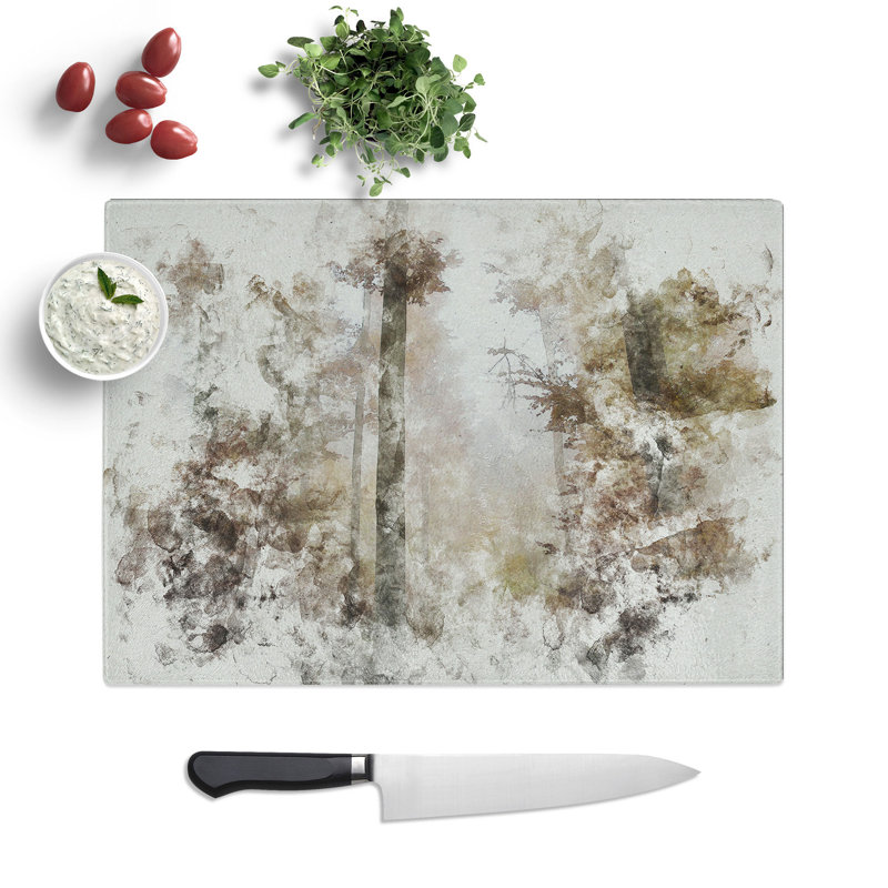 Sunlight Forest Vol.6 Watercolour Chopping Board, 28.5cm W x 39cm L