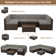 Emilienne Wicker 6 - Person Modular Patio Conversation Sets with Cushions