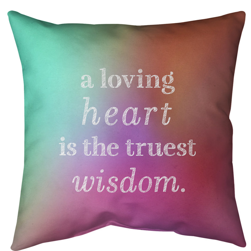 Coussin de sol amour & sagesse, H 36 po x l 36 po, Lueur néon