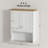 Bathroom Wall Cabinet, Modern Bathroom Cabinet Wall Mounted Medicine Cabinet with 2 Doors, Adjustable Shelf, Over the Toilet, White