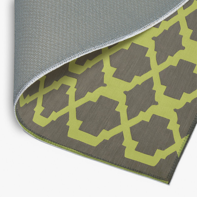 Tapis gris intérieur et extérieur Trellis, Rectangulaire 2 pi x 3 pi