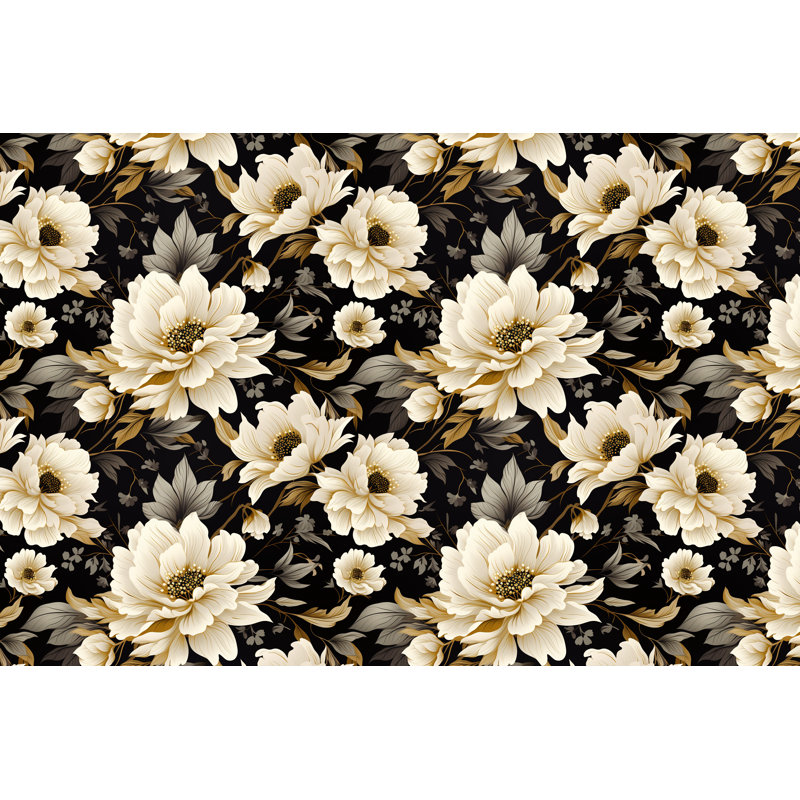 Rideaux à motif floral - 6096, L 40 po x L 82 po