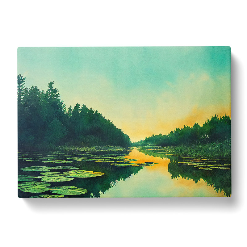 Pond At Sunrise - Wrapped Canvas Print, 40cm H x 60cm W x 3cm D