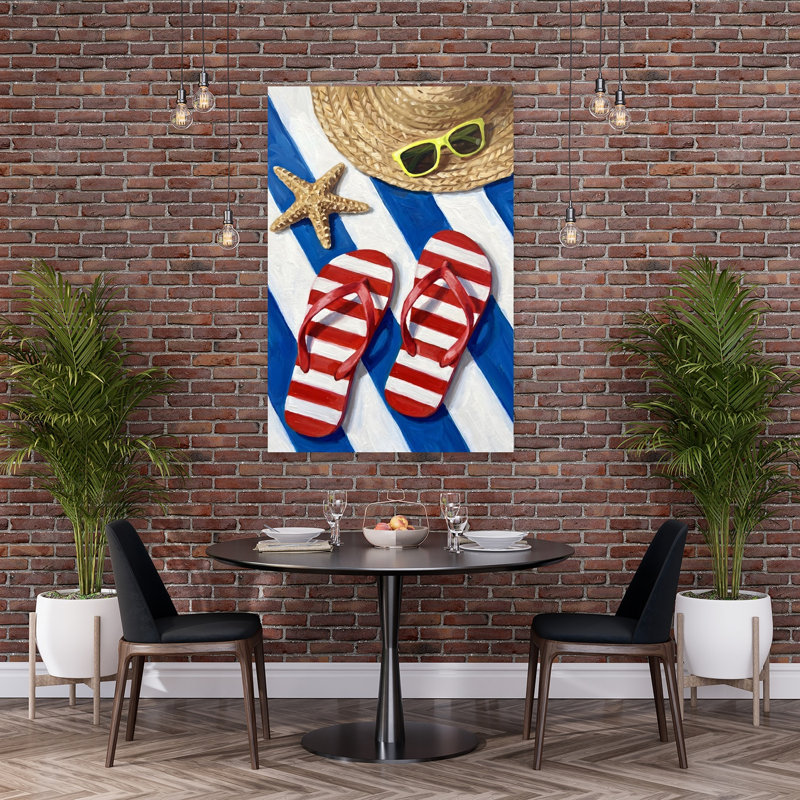 Summer Beach Essentials Starfish Coastal Wall Art Print 1 Piece Wrapped Canvas Wall Art, 152.4cm H x 101.6cm W