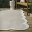 Tapis d'intérieur / extérieur festonné deux tons beige / crème Manado Classic Cottage-1355782617