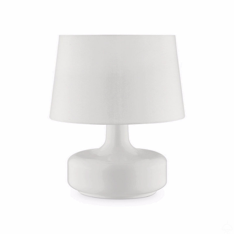 Lampe de table 17,5 "Cheru" Mid-Century, Blanc