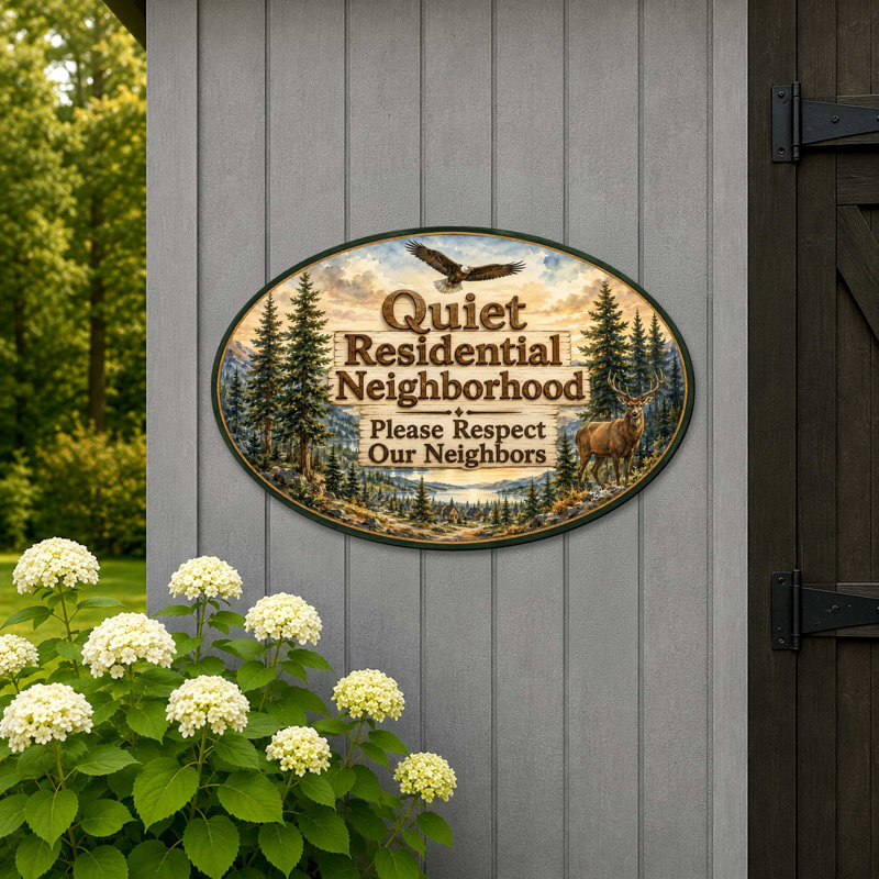 Panneau d'extérieur Quiet Residential Quartier Wildlife