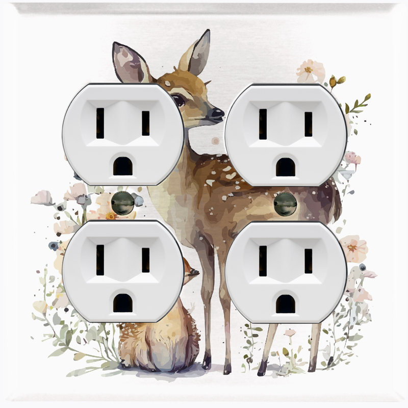 Nature Themed 2 - Gang Duplex Outlet Standard Wall Plate
