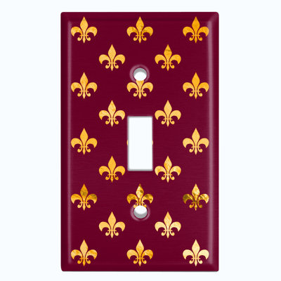 Patterned 1 - Gang Toggle Light Switch Standard Wall Plate