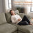 105 " Double-Layer Padded Sofa Couch, Deep Seated with Lumbar Support, No Assembly Required, Sit & Recline Comfortably-1309684266