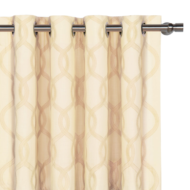 Panneau de rideau simple obscurcissant avec œillets Gresham, Crème, L 48 po x L 108 po