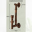 Centrahoma Industrial Candle Wall Light – 1-Light Metal Sconce with E27 Socket for Hallway-1938206980