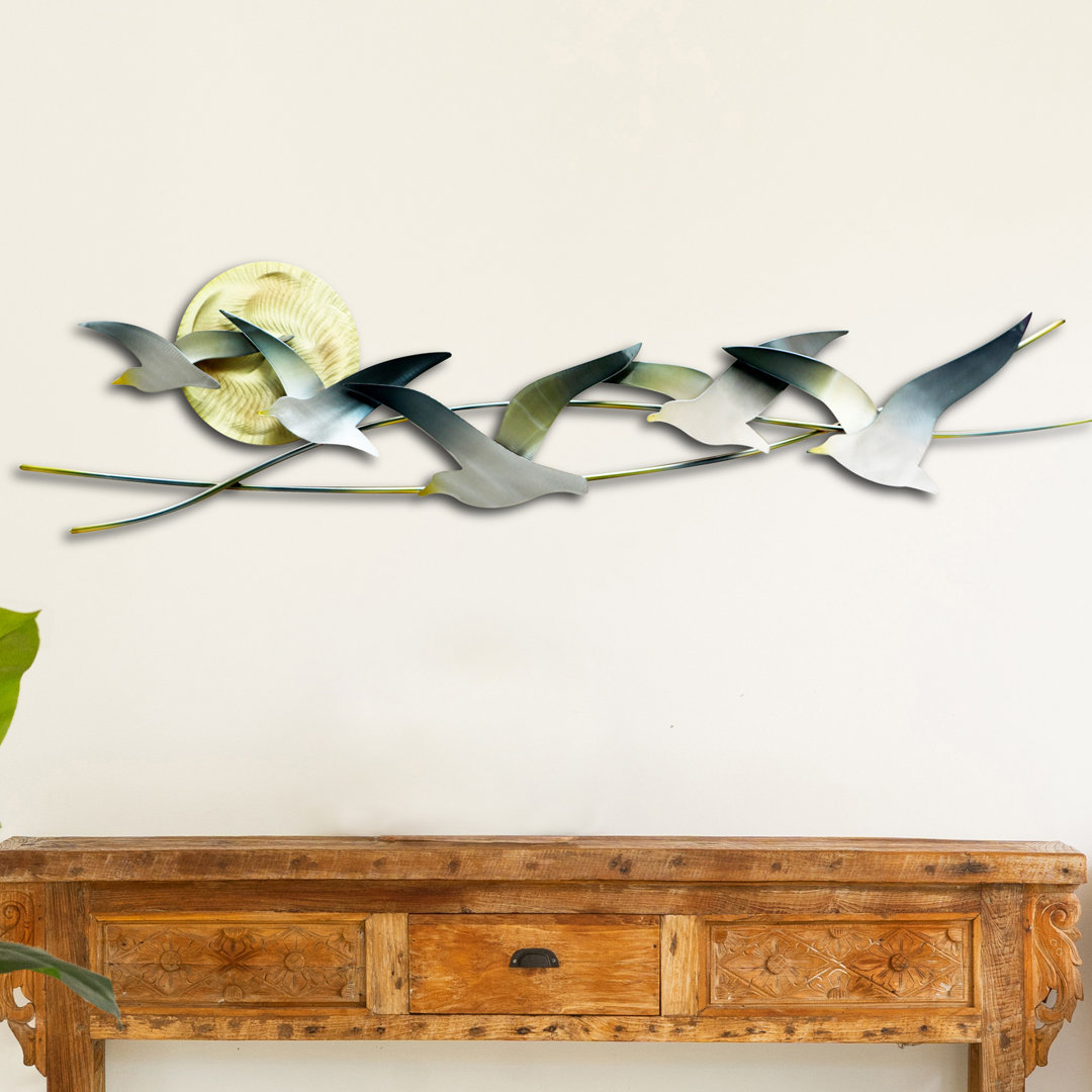 Handmade Coastal Landscape & Nature Wall Decor on Metal Dovecove