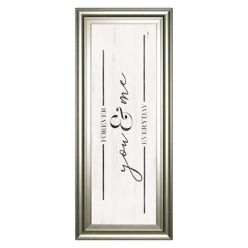 Art mural Forever You & Me - 18 po x 42 po - Cadre argenté