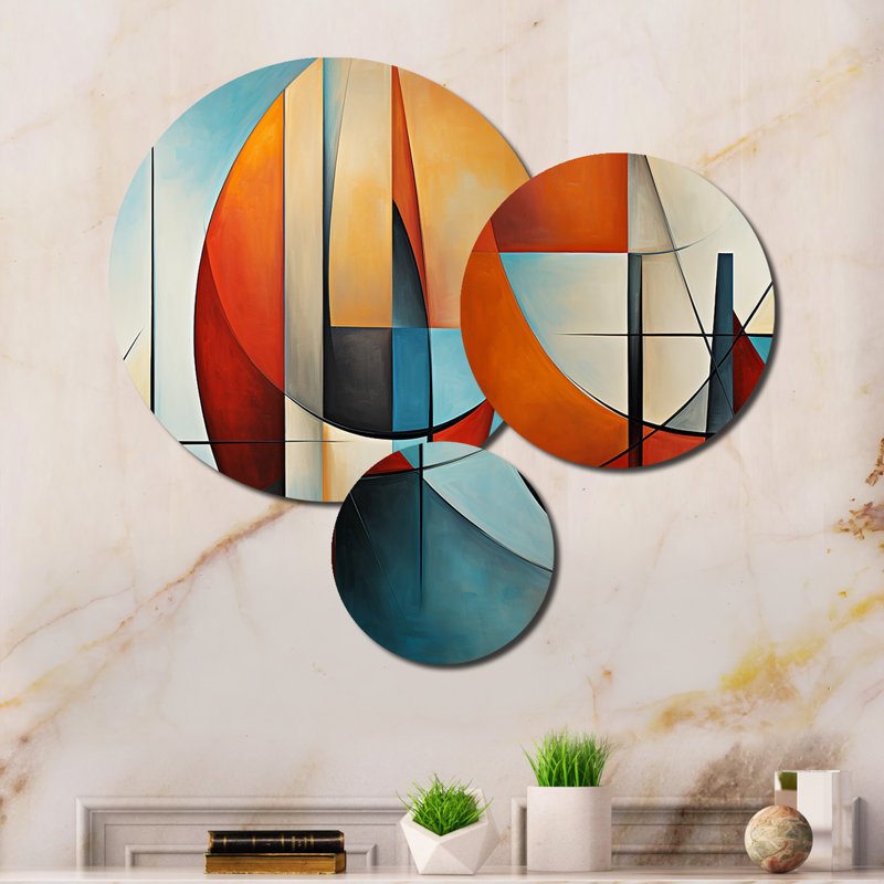 Ensemble de 3 décorations murales en métal