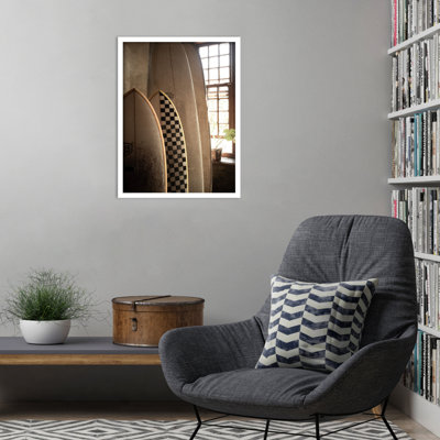 Deus Surfboards by Shot by Clint Wood Framed Wall Art Print