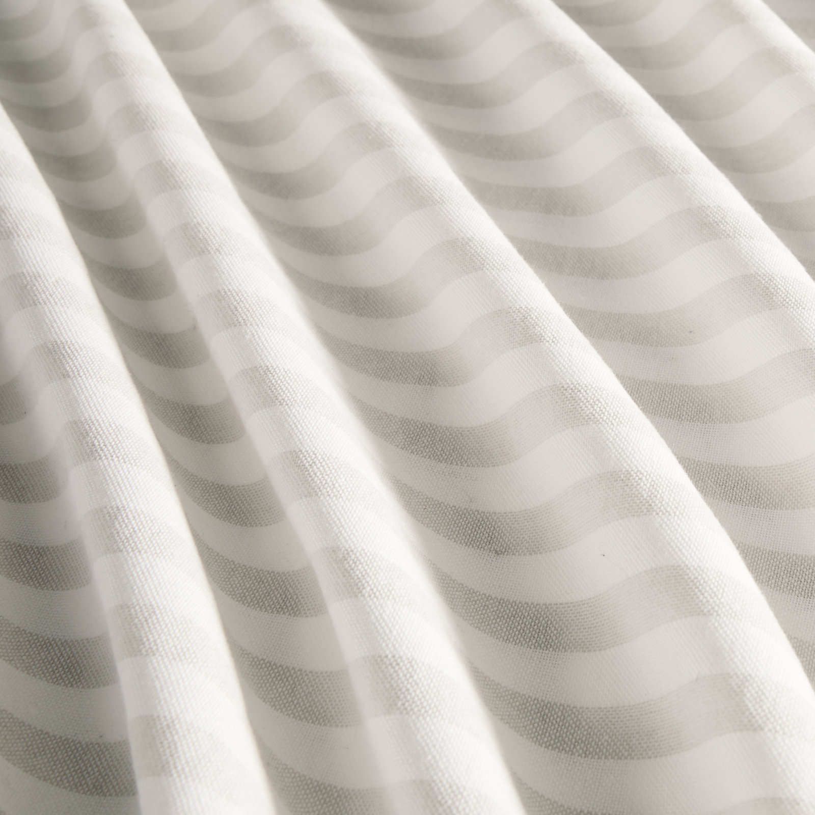 Cotton Blend Shower Curtain, Gray Striped