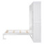 Lit escamotable double pleine grandeur avec tablettes, blanc-916525211