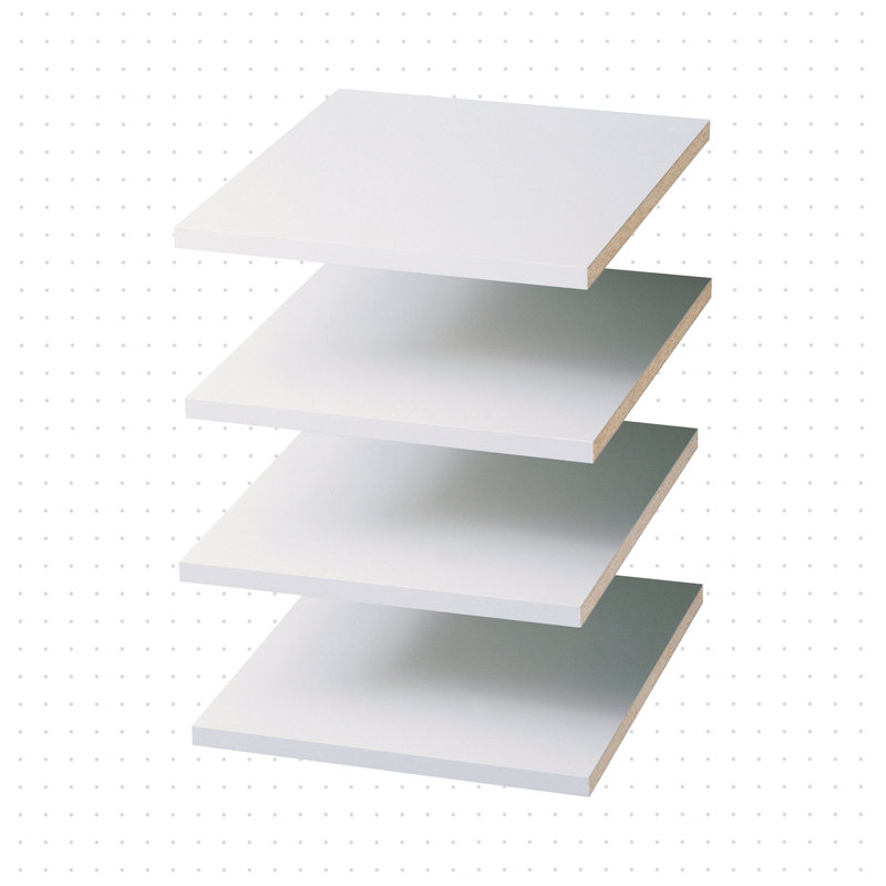 Grid Manufactured Wood Shelving, White