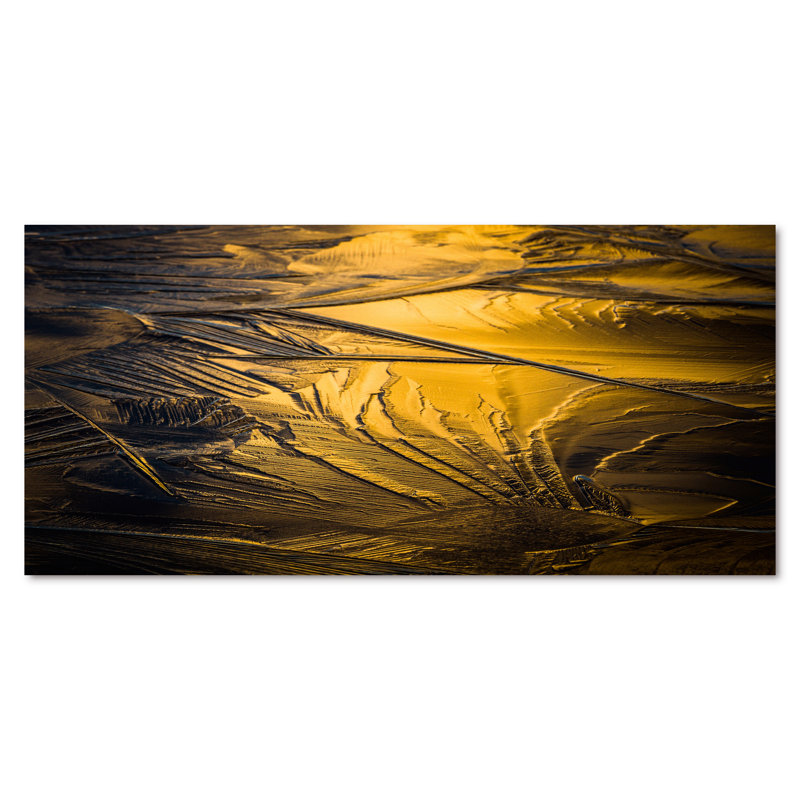 Jaune et gris froid - Photographie sur toile, H 28 po x l 60 po, Toile tendue